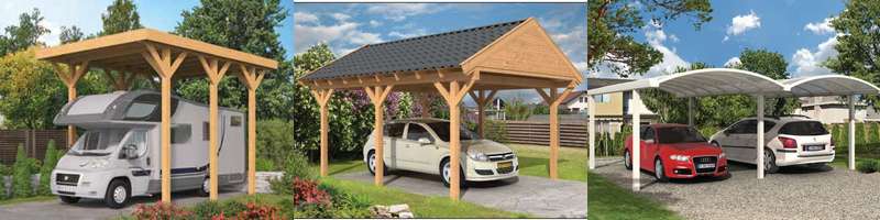 carport voiture en bois